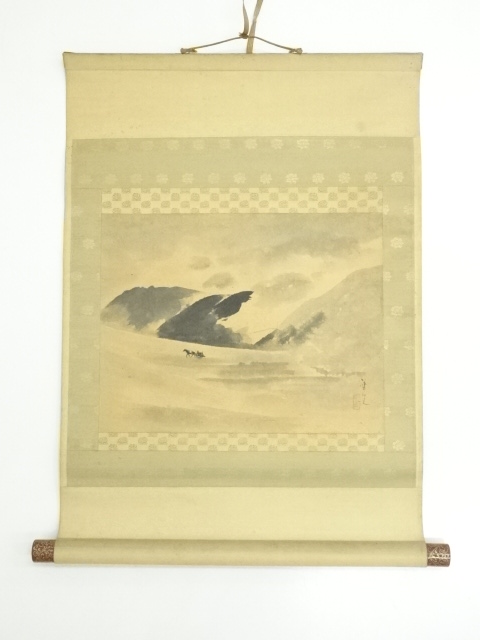 JAPANESE HANGING SCROLL / HAND PAINTED / SCENERY